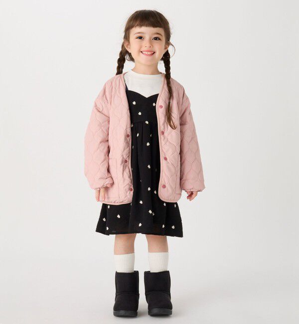 SHIPS Colors 「SHIPS Colors: 100～140cm /〈洗濯機可能〉ハート エンブロイダリー ワンピース」|ワンピース|