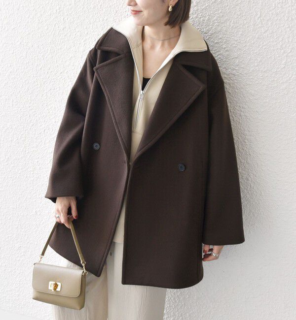 SHIPS any「SHIPS any: ウール コクーン テーラード ショート コート 25AW」|その他|