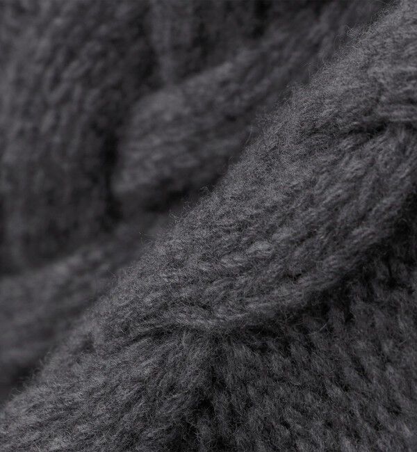 SHIPS「【SHIPS別注】GRAY: ケーブル編み タートルネック ニット」|ニット・セーター|