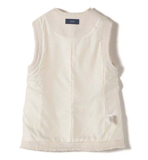 SHIPS for women「スラブ ツイード ロング ジレ（セレモニー対応可）」|ベスト・ジレ|