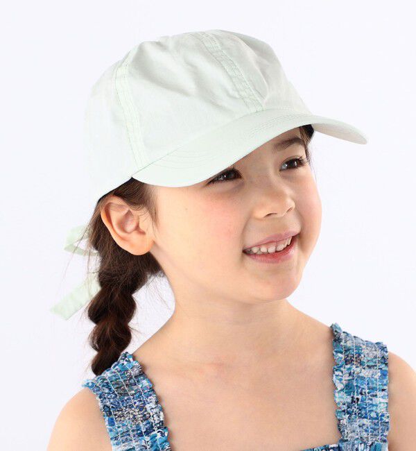 SHIPS KIDS「SHIPS KIDS:〈吸水速乾〉バック リボン キャップ」|キャップ・キャスケット|ライトグリーン