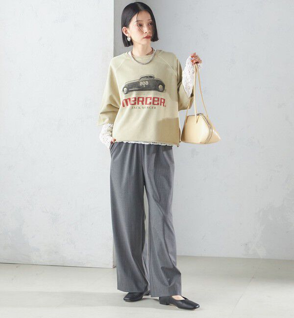 SHIPS for women「【SHIPS別注】〈洗濯機可能〉J.J MERCER:別注 7分袖 プリント スウェット」|スウェット・ジャージ|