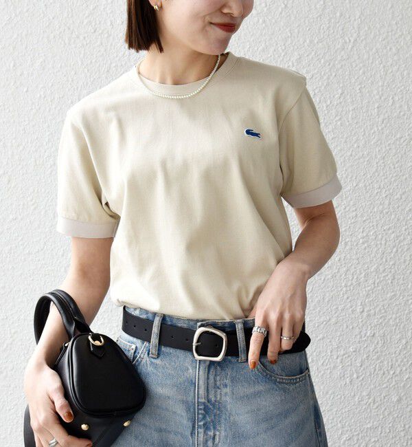 SHIPS any「【SHIPS any別注】LACOSTE:〈洗濯機可能〉PIQUE クルーネック Tシャツ 26SS」|Tシャツ・カットソー|