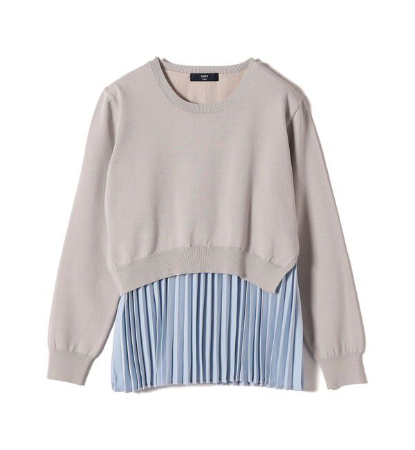 SHIPS Colors 「SHIPS Colors:〈手洗い可能〉ヘムプリーツ ドッキング ニット」|ニット・セーター|