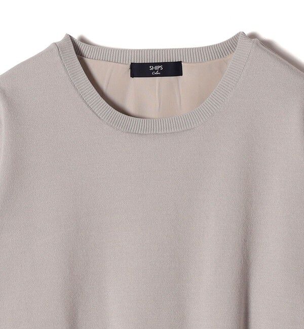SHIPS Colors 「SHIPS Colors:〈手洗い可能〉ヘムプリーツ ドッキング ニット」|ニット・セーター|