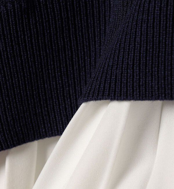 SHIPS Colors 「SHIPS Colors:〈手洗い可能〉ヘムプリーツ ドッキング ニット」|ニット・セーター|