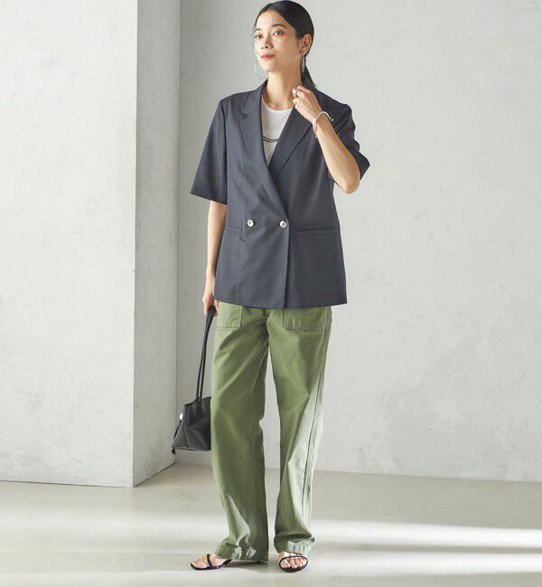 SHIPS for women「〈手洗い可能〉ダブル 半袖 ジャケット」|テーラードジャケット|