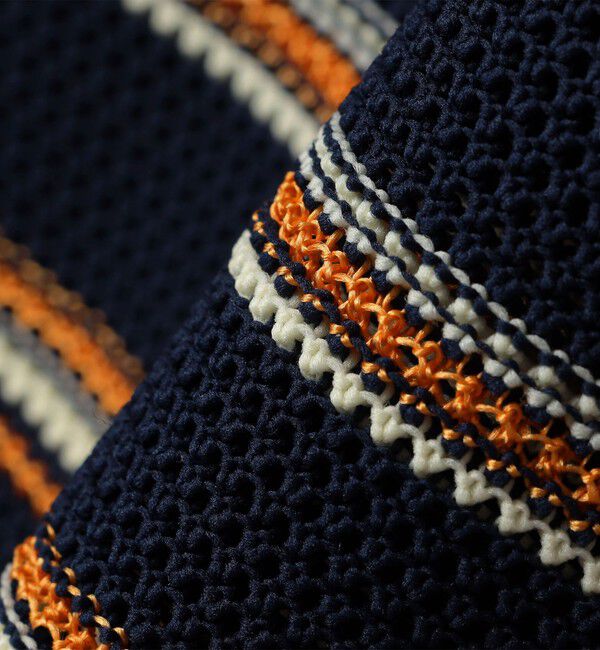 SHIPS「SHIPS:〈手洗い可能〉Amossa(R) メッシュ ボーダー ニット Tシャツ」|ニット・セーター|