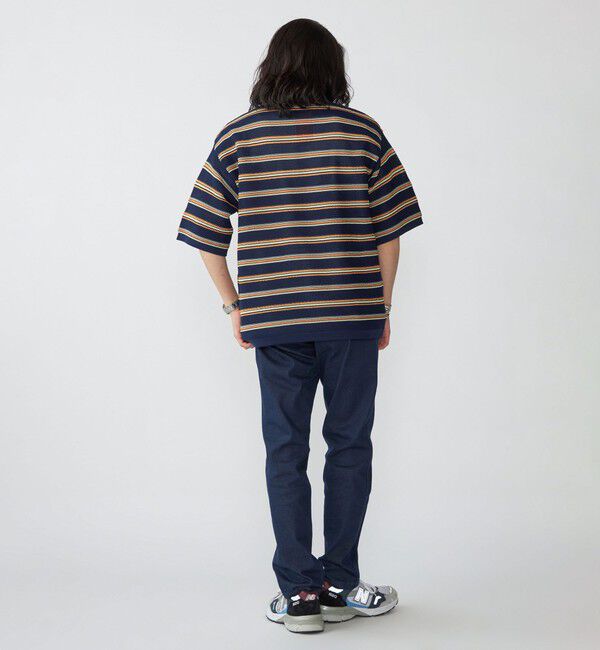 SHIPS「SHIPS:〈手洗い可能〉Amossa(R) メッシュ ボーダー ニット Tシャツ」|ニット・セーター|