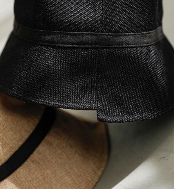 quaranciel「quaranciel :〈手洗い可能〉リネン ライク リボン バケット ハット」|ハット|