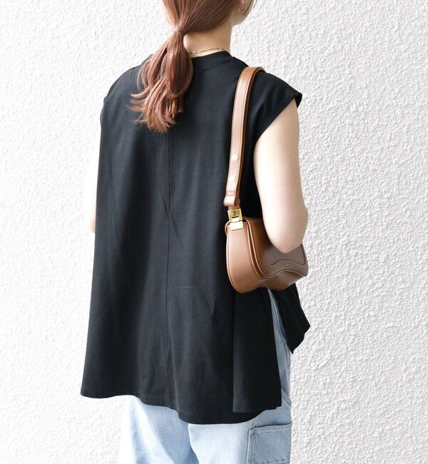 SHIPS any「SHIPS any:〈接触冷感/汗染み防止加工/洗濯機可能〉Aライン フレンチスリーブ TEE」|Tシャツ・カットソー|