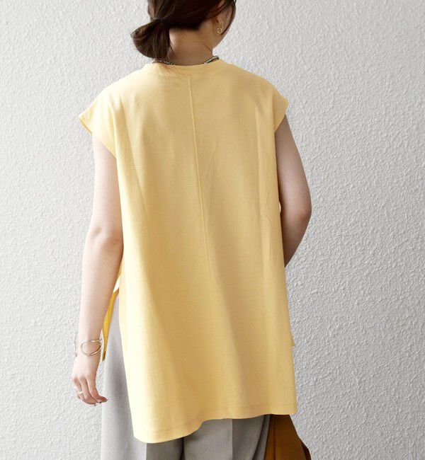 SHIPS any「SHIPS any:〈接触冷感/汗染み防止加工/洗濯機可能〉Aライン フレンチスリーブ TEE」|Tシャツ・カットソー|