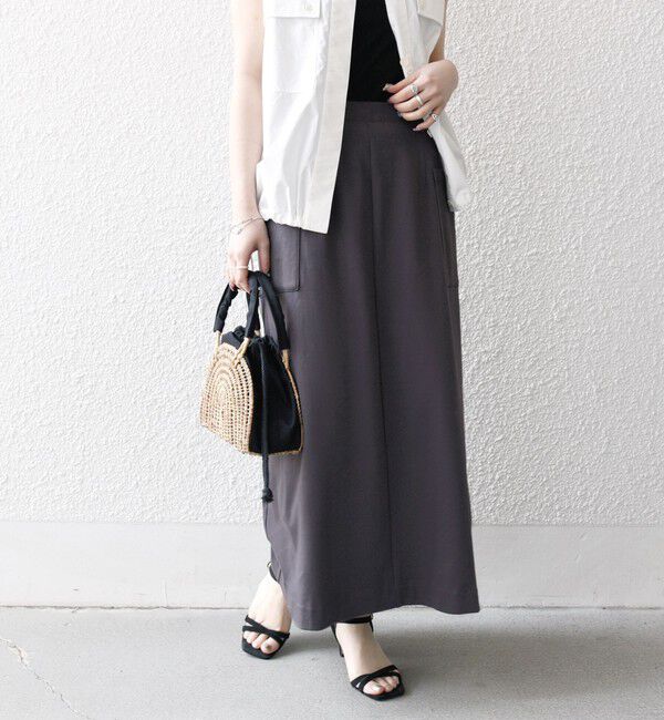 SHIPS any「《一部追加予約》SHIPS any:〈接触冷感/汗染み防止加工/洗濯機可能〉Iライン イージー スカート」|スカート|
