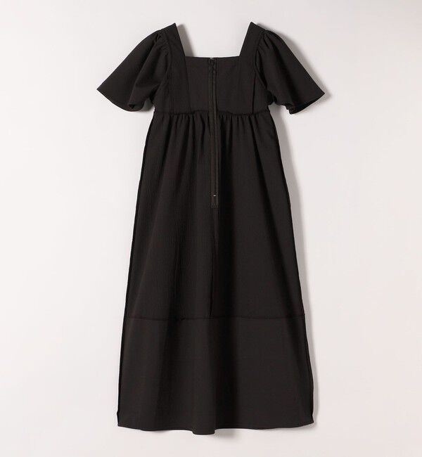 SHIPS any「SHIPS any:〈洗濯機可能〉ミニサッカー スクエアネック フレア ワンピース」|ワンピース|