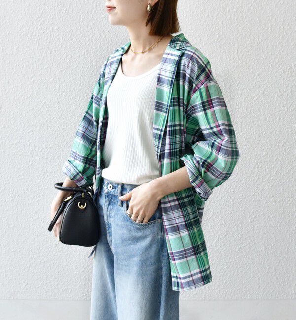 SHIPS any「SHIPS any:〈洗濯機可能〉マドラス チェック テーラード シャツ ジャケット」|テーラードジャケット|