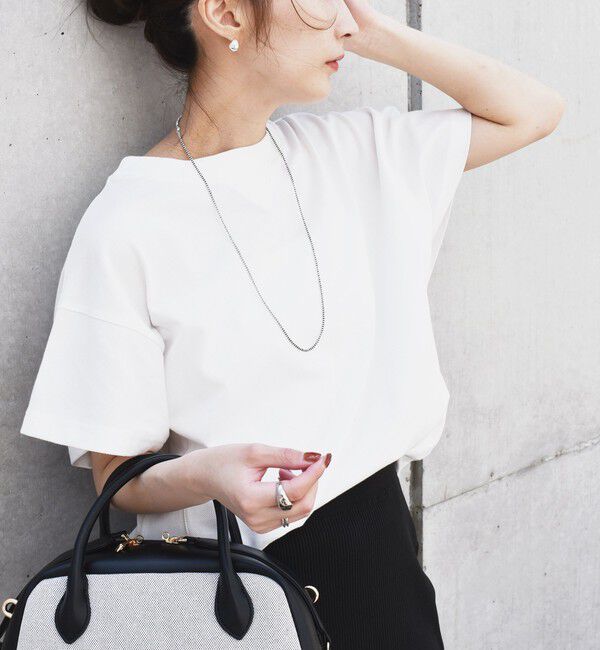 quaranciel「quaranciel:〈洗濯機可能〉カノコ Vガゼット ショートスリーブ クルーネック TEE」|Tシャツ・カットソー|