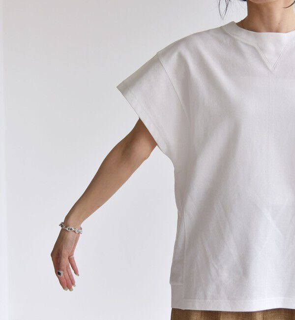 quaranciel「quaranciel:〈洗濯機可能〉カノコ Vガゼット ショートスリーブ クルーネック TEE」|Tシャツ・カットソー|