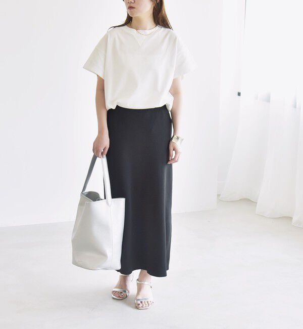 quaranciel「quaranciel:〈洗濯機可能〉カノコ Vガゼット ショートスリーブ クルーネック TEE」|Tシャツ・カットソー|