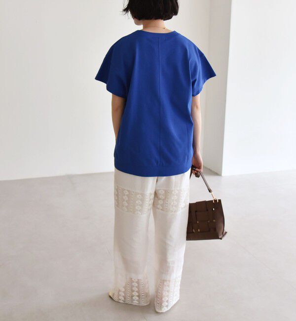 quaranciel「quaranciel:〈洗濯機可能〉カノコ Vガゼット ショートスリーブ クルーネック TEE」|Tシャツ・カットソー|