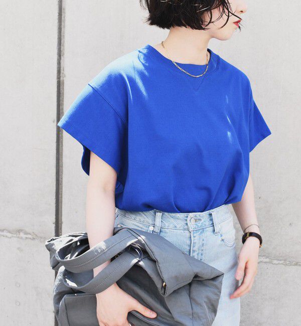 quaranciel「quaranciel:〈洗濯機可能〉カノコ Vガゼット ショートスリーブ クルーネック TEE」|Tシャツ・カットソー|