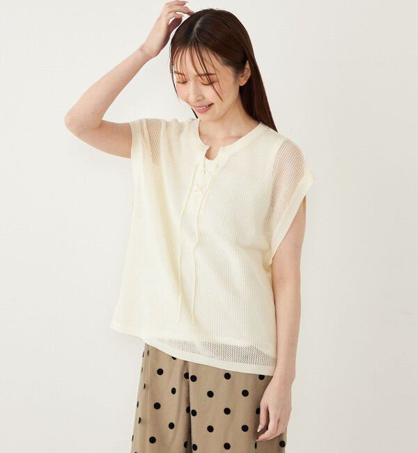 SHIPS Colors 「SHIPS Colors:2WAY メッシュ ニット &times; タンクトップ セット」|ニット・セーター|