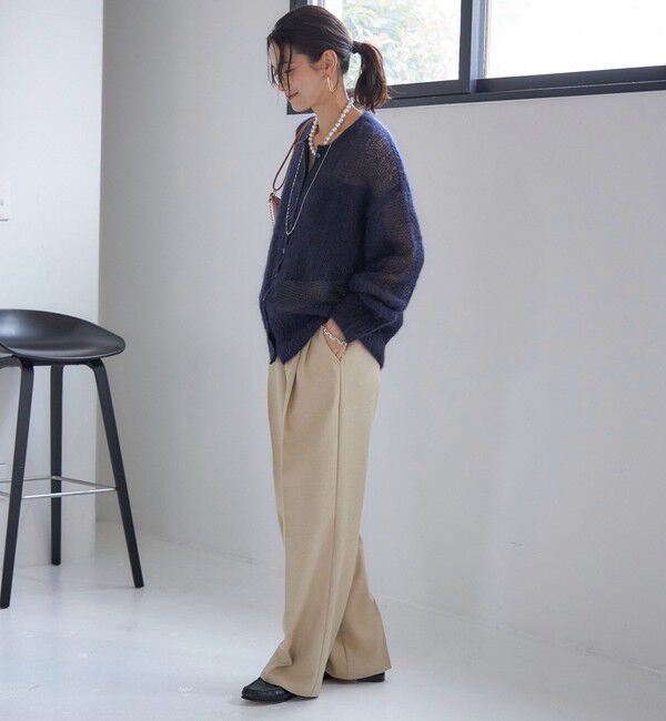 SHIPS for women「〈手洗い可能〉TUMUGITO(R) シャーク ツイード タック パンツ」|その他|