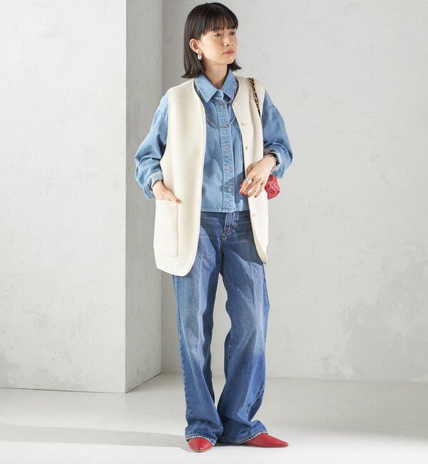 SHIPS for women「Levi&rsquo;s:RIBCAGE WIDE LEG」|デニム|