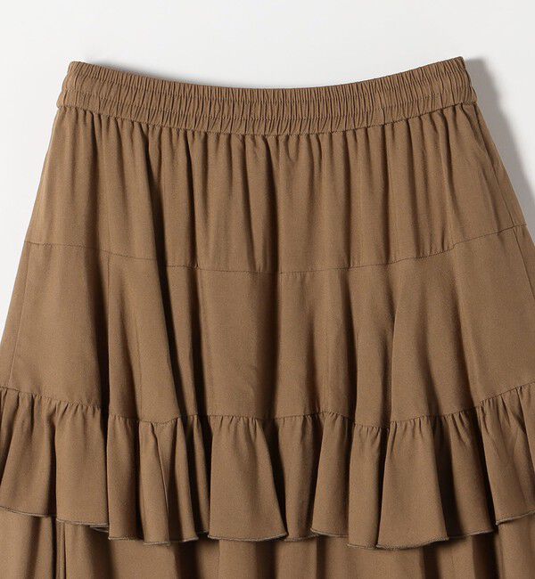 SHIPS any「SHIPS any:〈洗濯機可能〉ティアード ラッフル マキシ スカート」|スカート|