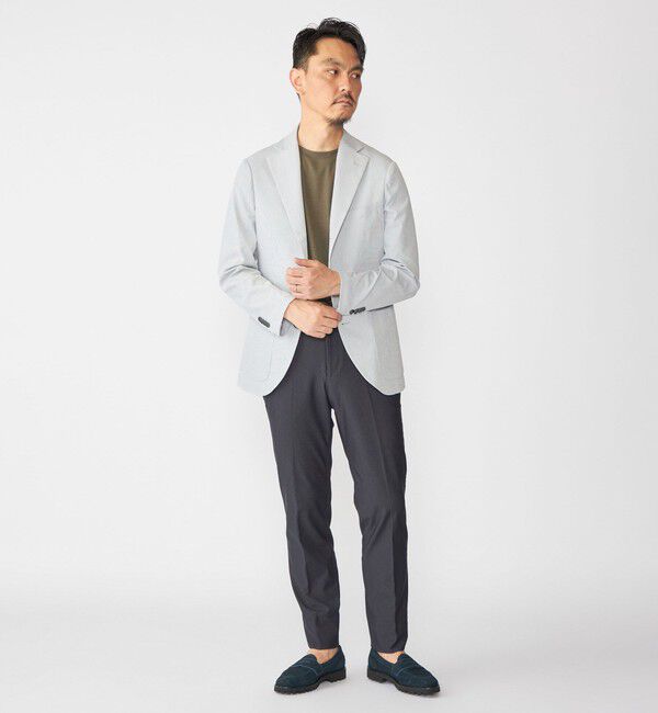 SHIPS「SHIPS:〈FUNCTION〉ジャージー 2WAY サイド シャーリング スラックス」|スラックス|