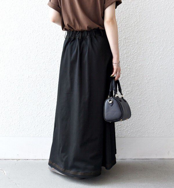 SHIPS any「SHIPS any:〈洗濯機可能〉チノ ステッチ フレア ロング スカート」|フレア|