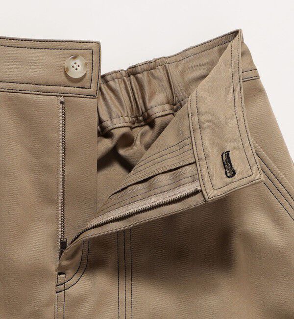 SHIPS any「SHIPS any:〈洗濯機可能〉チノ ステッチ フレア ロング スカート」|フレア|