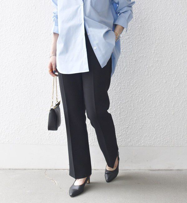 SHIPS any「SHIPS any:〈洗濯機可能〉ダブルクロス セミフレア パンツ［NAVY BLUE］」|その他|