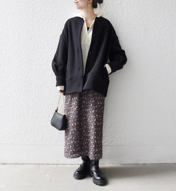 SHIPS any「【WEB限定】SHIPS any:〈洗濯機可能〉ダンボール コクーン ノーカラー コート」|ノーカラージャケット|