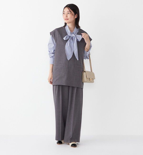 SHIPS Colors 「SHIPS Colors:〈洗濯機可能〉ウーステッドライク ワイド パンツ(セットアップ対応可能)」|その他|