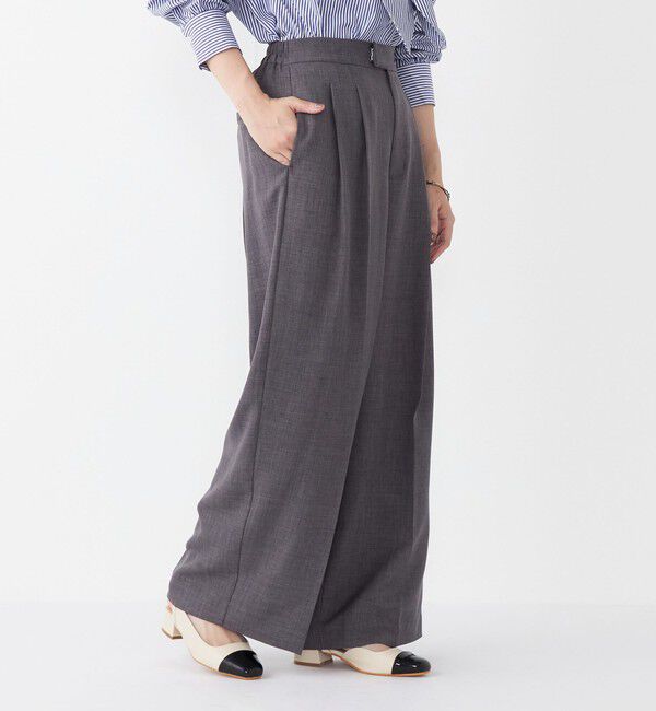 SHIPS Colors 「SHIPS Colors:〈洗濯機可能〉ウーステッドライク ワイド パンツ(セットアップ対応可能)」|その他|