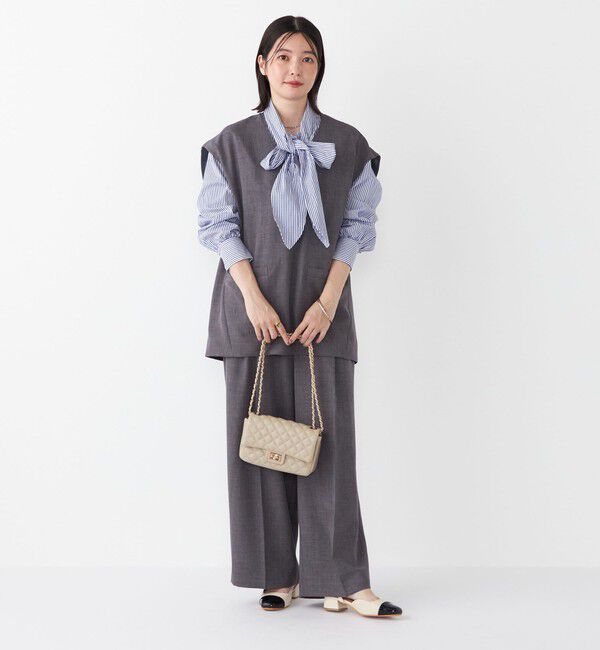 SHIPS Colors 「SHIPS Colors:〈洗濯機可能〉ウーステッドライク ワイド パンツ(セットアップ対応可能)」|その他|