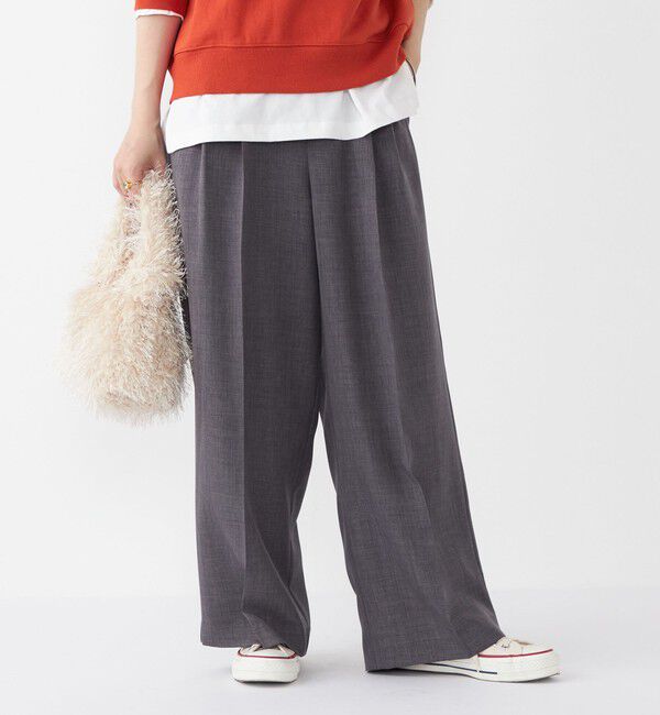 SHIPS Colors 「SHIPS Colors:〈洗濯機可能〉ウーステッドライク ワイド パンツ(セットアップ対応可能)」|その他|