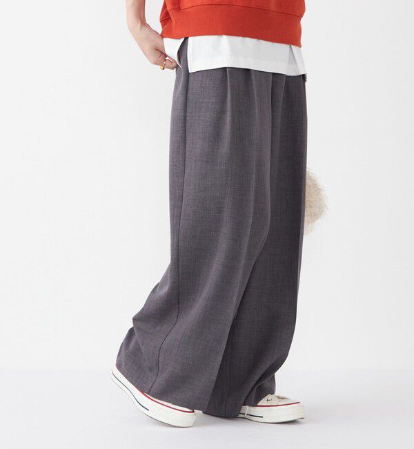 SHIPS Colors 「SHIPS Colors:〈洗濯機可能〉ウーステッドライク ワイド パンツ(セットアップ対応可能)」|その他|