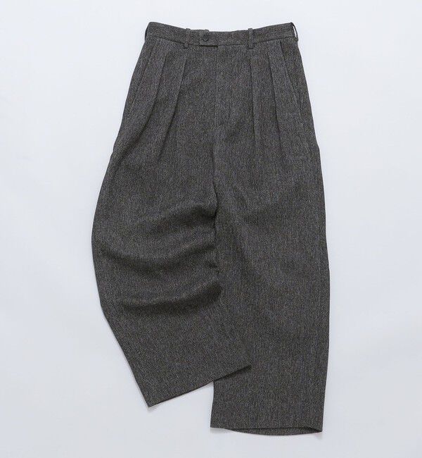 SHIPS「SHIPS:〈手洗い可能〉メランジ タック バギー スラックス」|スラックス|