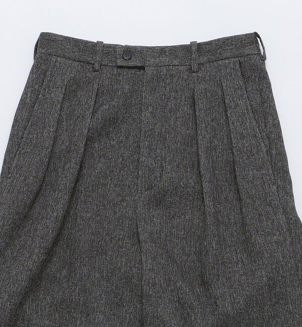 SHIPS「SHIPS:〈手洗い可能〉メランジ タック バギー スラックス」|スラックス|