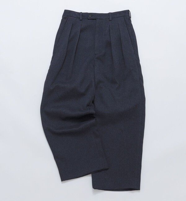 SHIPS「SHIPS:〈手洗い可能〉メランジ タック バギー スラックス」|スラックス|