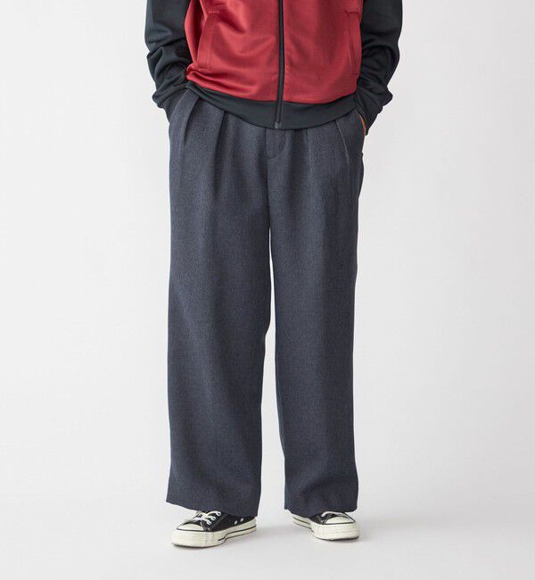 SHIPS「SHIPS:〈手洗い可能〉メランジ タック バギー スラックス」|スラックス|