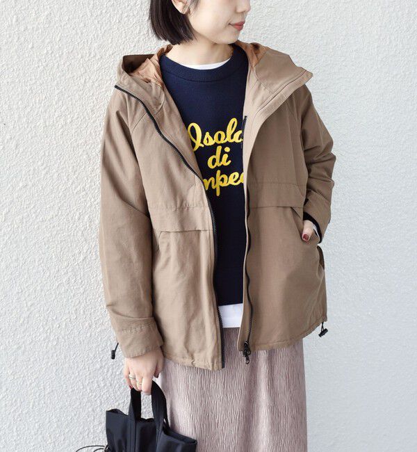 SHIPS Colors 「SHIPS Colors:〈手洗い可能〉ダウンライナー グログラン パーカ 2◇」|ダウン|キャメル