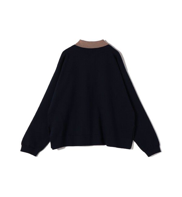 SHIPS for women「【WEB限定】〈手洗い可能〉サイド スリット ゴールド 釦 ポロ ニット」|ニット・セーター|