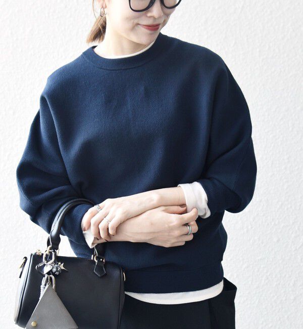 SHIPS any「SHIPS any:〈洗濯機可能〉クルーネック ドルマン ベーシック ニット プルオーバー」|ニット・セーター|