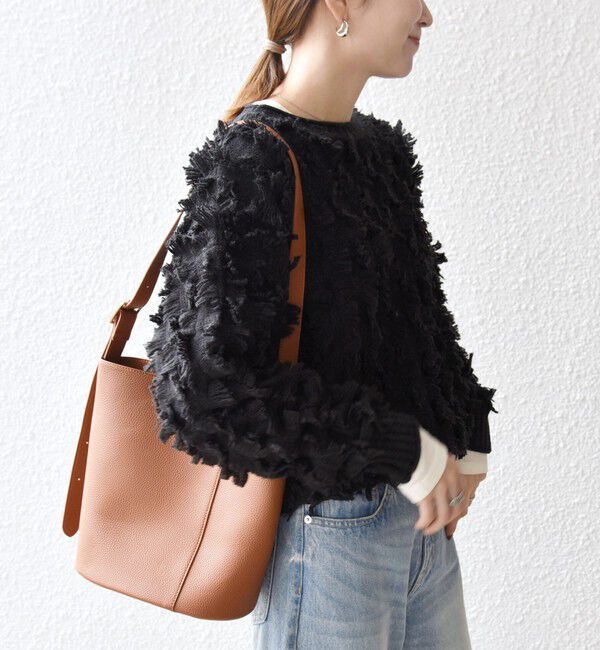 SHIPS any「SHIPS any:〈手洗い可能〉フリンジ デザイン ニット プルオーバー」|ニット・セーター|