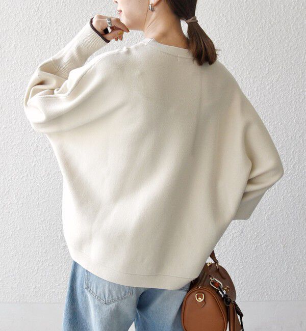 SHIPS any「SHIPS any:〈手洗い可能〉ダブルフェイス ボリュームスリーブ ニット プルオーバー」|ニット・セーター|