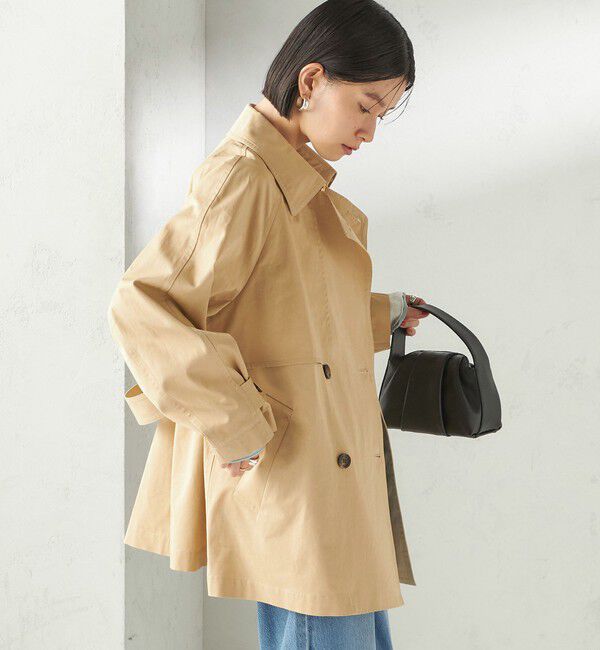 SHIPS for women「〈撥水加工〉バック ギャザー ドロスト ミディ丈 トレンチ コート」|トレンチコート|