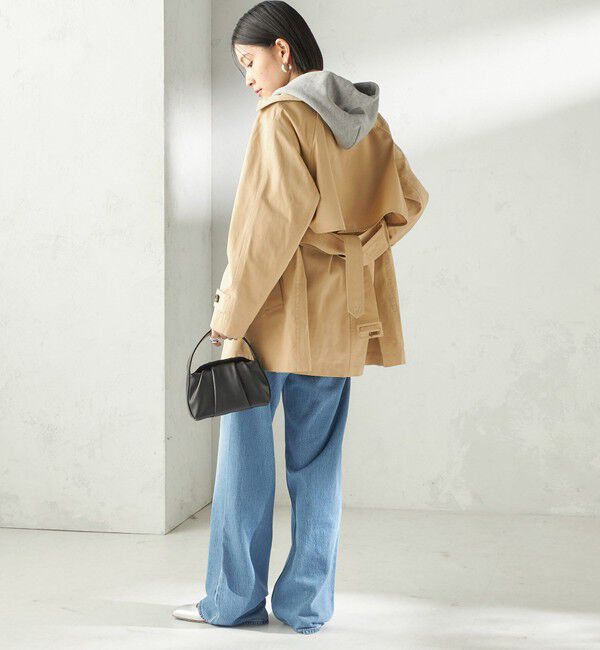 SHIPS for women「〈撥水加工〉バック ギャザー ドロスト ミディ丈 トレンチ コート」|トレンチコート|