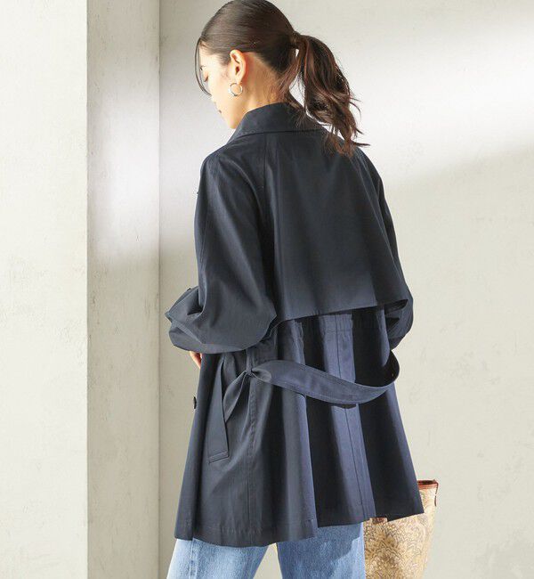 SHIPS for women「〈撥水加工〉バック ギャザー ドロスト ミディ丈 トレンチ コート」|トレンチコート|